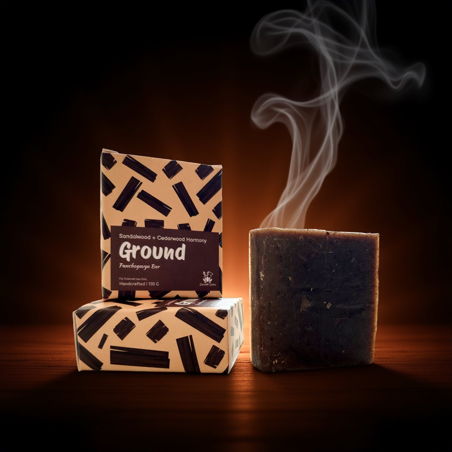 Cedarwood + Sandalwood Harmony – Panchagavya Soap with Woody Essence