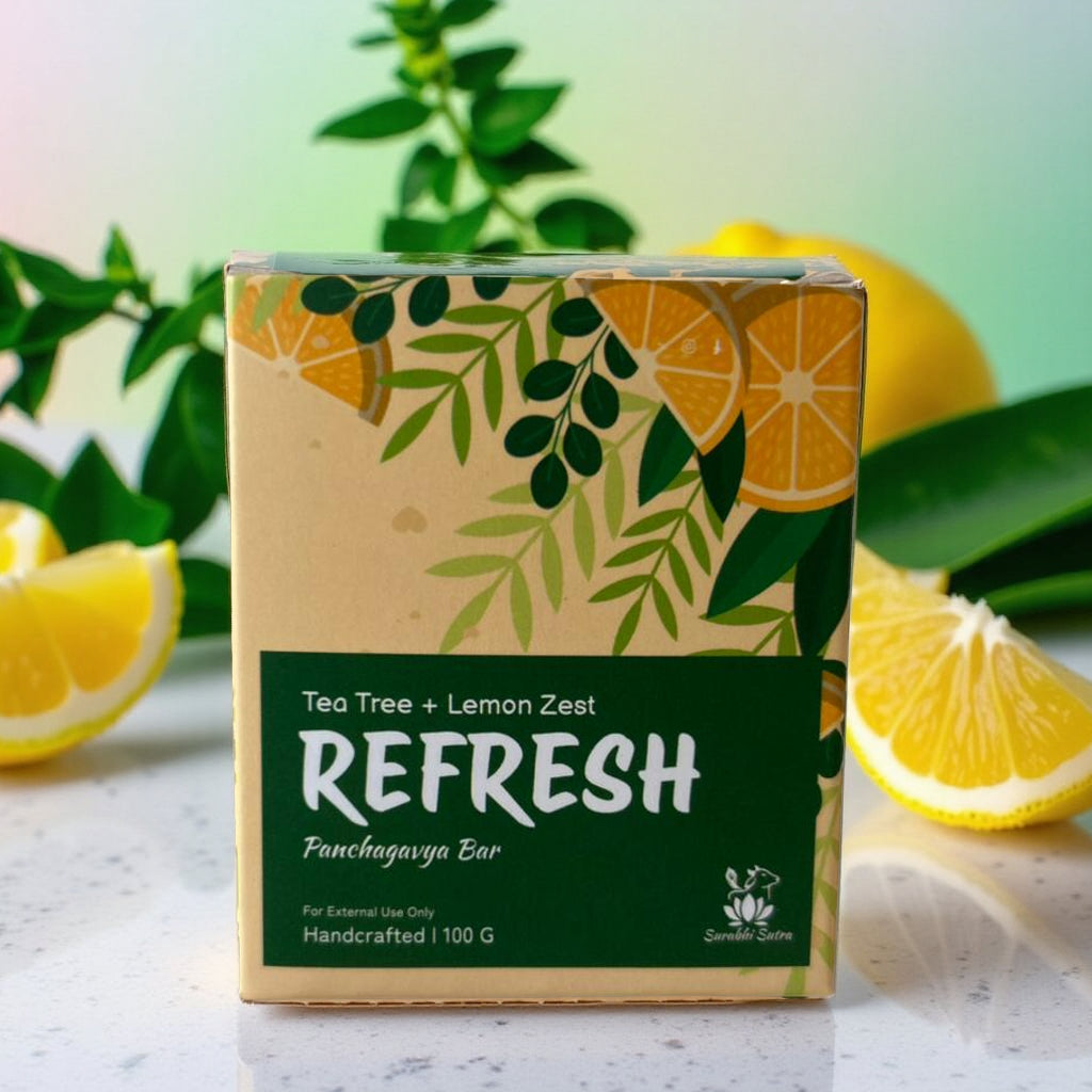 Tea Tree + Lemon Zest – Panchagavya Soap with Citrus Oils